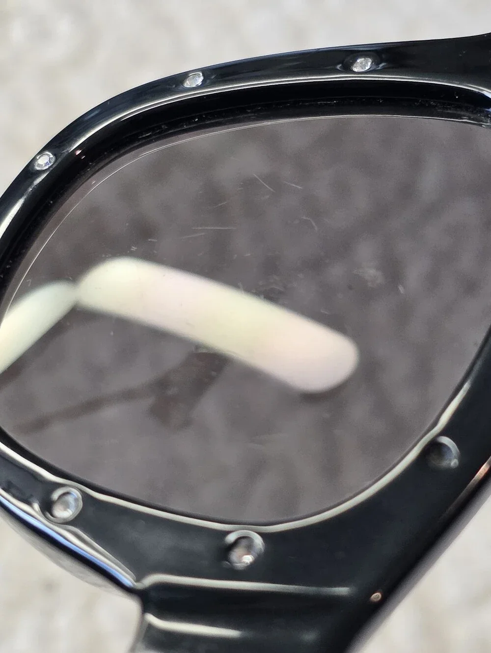 Quay Australia Black Rhinestone Square Sunglasses — Studded Frame
